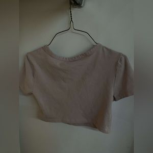Light Pink Cropped short sleeve shirt H&M divided